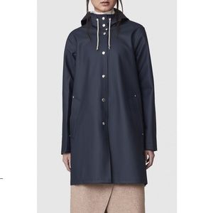Stutterheim Mosebacke Navy Sz M Rain coat jacket